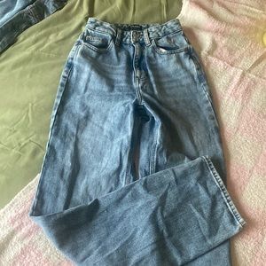 Playboy x pacsun high rise medium wash butt slit jeans